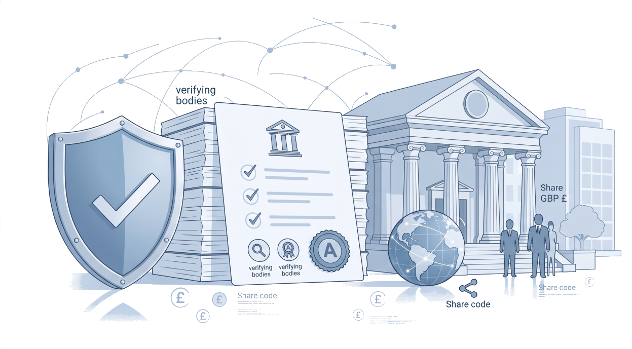 Government building, document and security shield banner